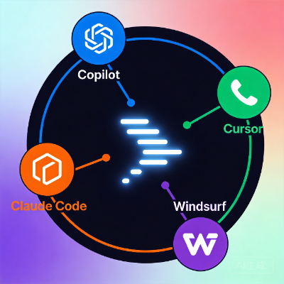 主流 AI 编程工具横向对比：Cursor、GitHub Copilot、Windsurf、Claude Code 深度评测