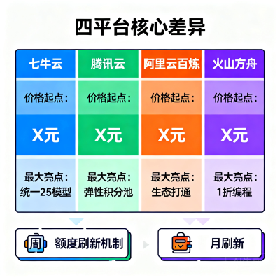 国产大模型企业套餐哪家划算？四平台核心差异全拆解