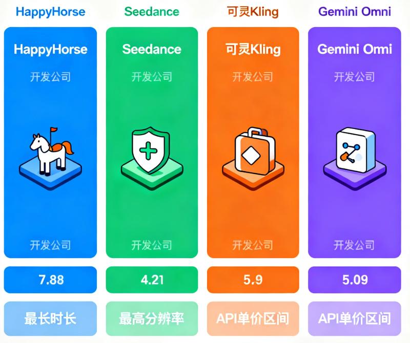 HappyHorse、Seedance、可灵、Gemini Omni：2026 年视频大模型深度横评