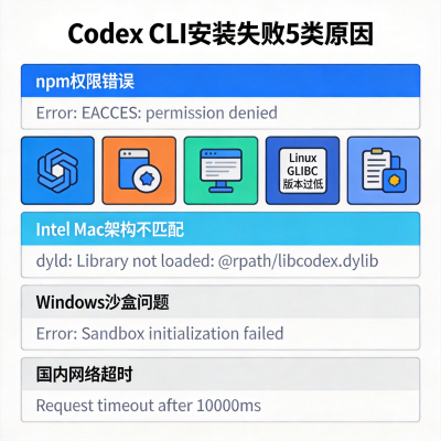 Codex CLI 安装失败？5 类常见报错完整解决方案