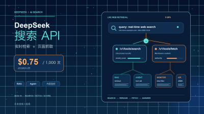 DeepSeek 搜索 API 正式开放：每千次请求 $0.75，开发者如何接入？