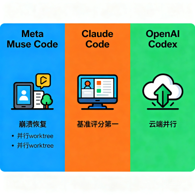 Meta Muse Code、Claude Code、Codex：2026 年三大 AI 编码智能体深度对比