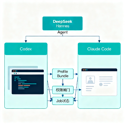 DeepSeek Harness 子代理教程：在 rc.8 中接入 Codex 与 Claude Code