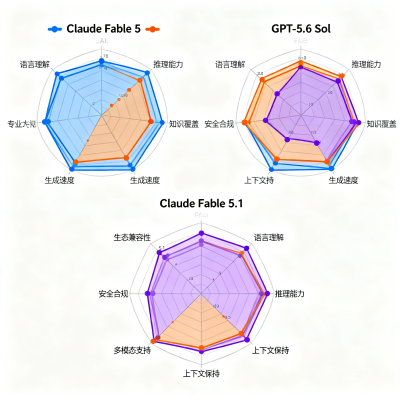 Fable 5.1、Fable 5 和 GPT-5.6 Sol，三款旗舰模型到底差在哪里？